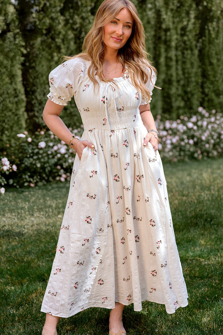 Jessie Dress in Ditsy Embroidery for Women