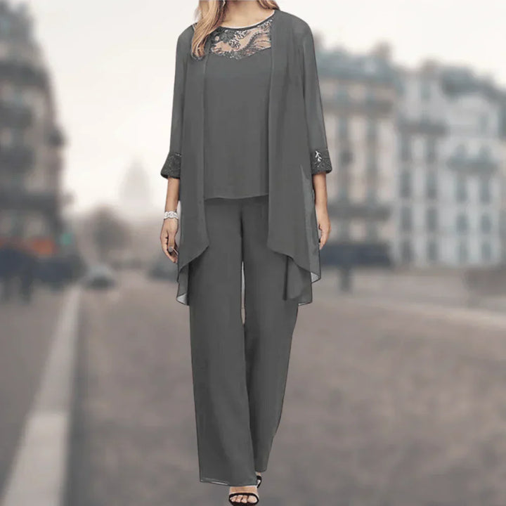 Women's Tailored Three-Piece Blazer and Trouser Suit