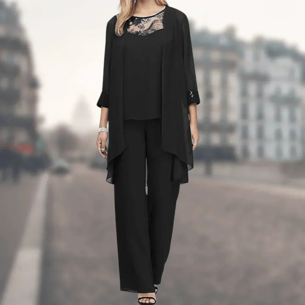 Women's Tailored Three-Piece Blazer and Trouser Suit