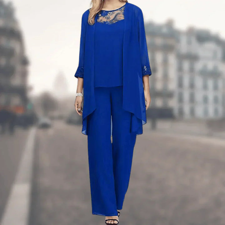 Women's Tailored Three-Piece Blazer and Trouser Suit