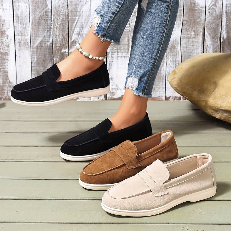 Round Toe Slip-On Slippers for Everyday Wear