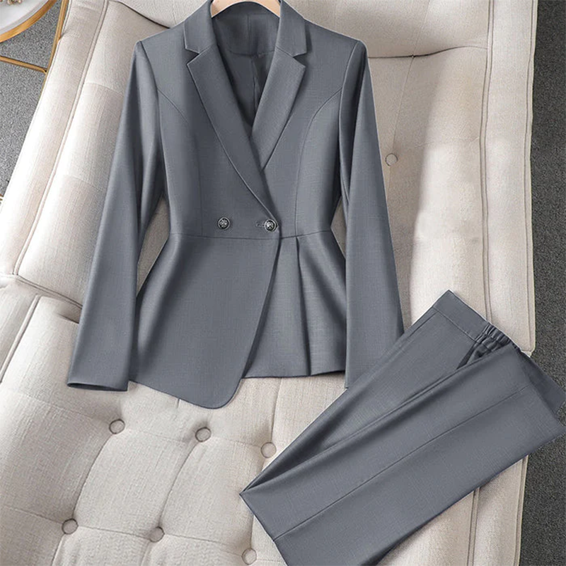 Elena Blazer Set - Structured Double-Breasted Tailoring