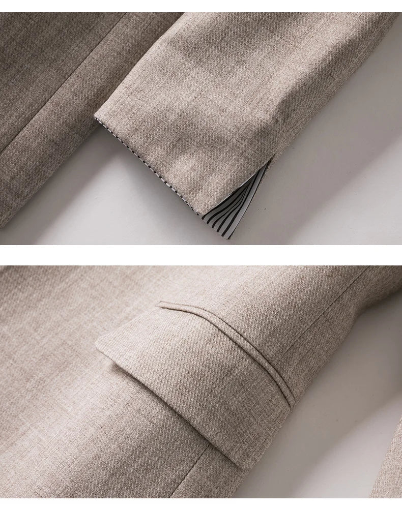 Relaxed Long Sleeve Blazer with a Clean Straight Cut