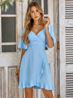Aria - Elegant Sky Blue Chic Dress
