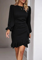 Triska - Bodycon Dress with Ruffled Hem