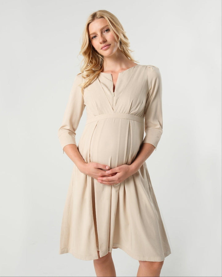 Sarah Empire Maternity & Nursing Dress in TENCEL (Regular & Petite) — gallery
