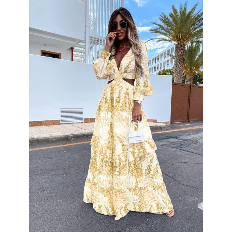 Cut-Out A-Line Dress in Vibrant Colours for Women