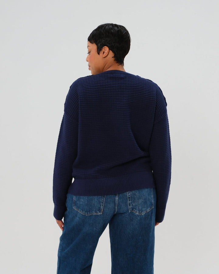 Navy Maternity Nursing Sweater for Women - gallery