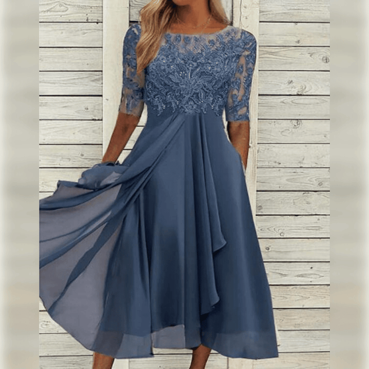 Neva Structured Woven Dress with a Relaxed Fit for Women