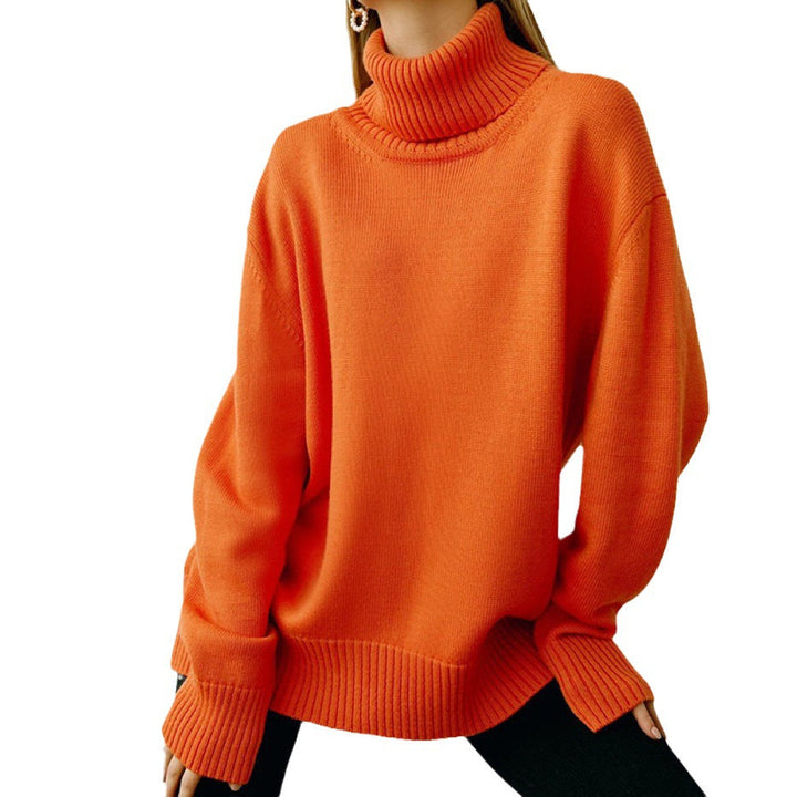 Oversized Turtleneck Jumper in a Relaxed Knitted Style