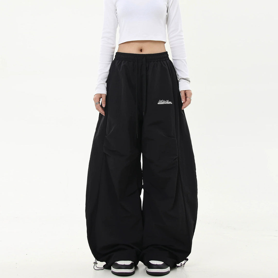 Desert Drift Parachute Pants Trousers for Women - Black Thin Version