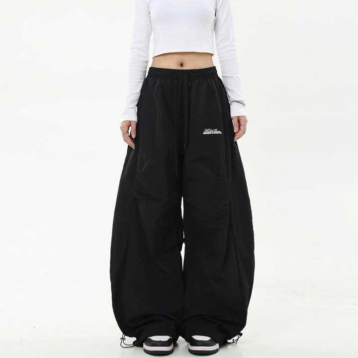 Desert Drift Parachute Pants Trousers for Women - Black Thin Version