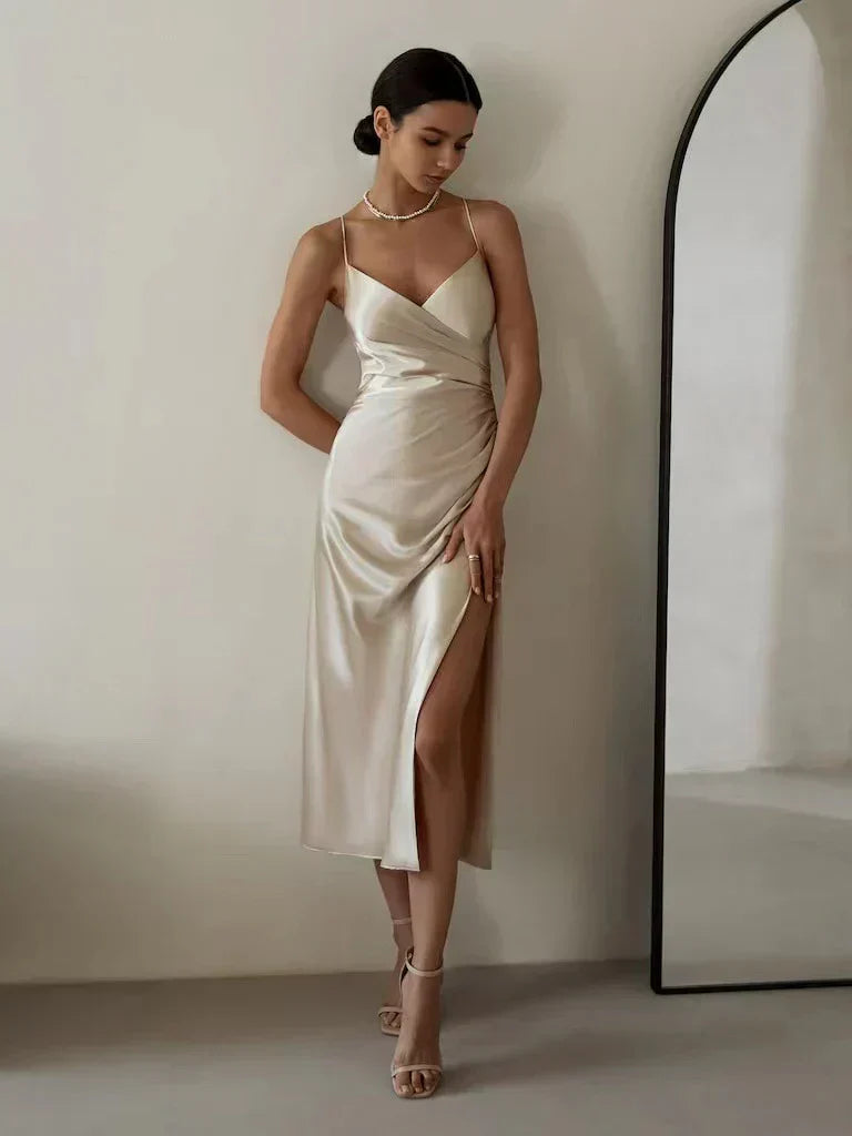 Tracy Women's Strapless Bandeau Dress with Stretch Fit