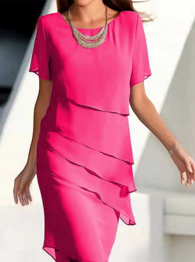 Ruffle-Detail Silhouette Dress for Women