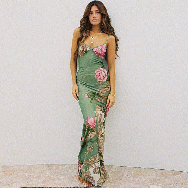 Alessa Elegant Maxi Dress for Women - Green