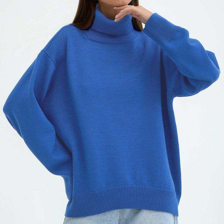 Oversized Turtleneck Jumper in a Relaxed Knitted Style