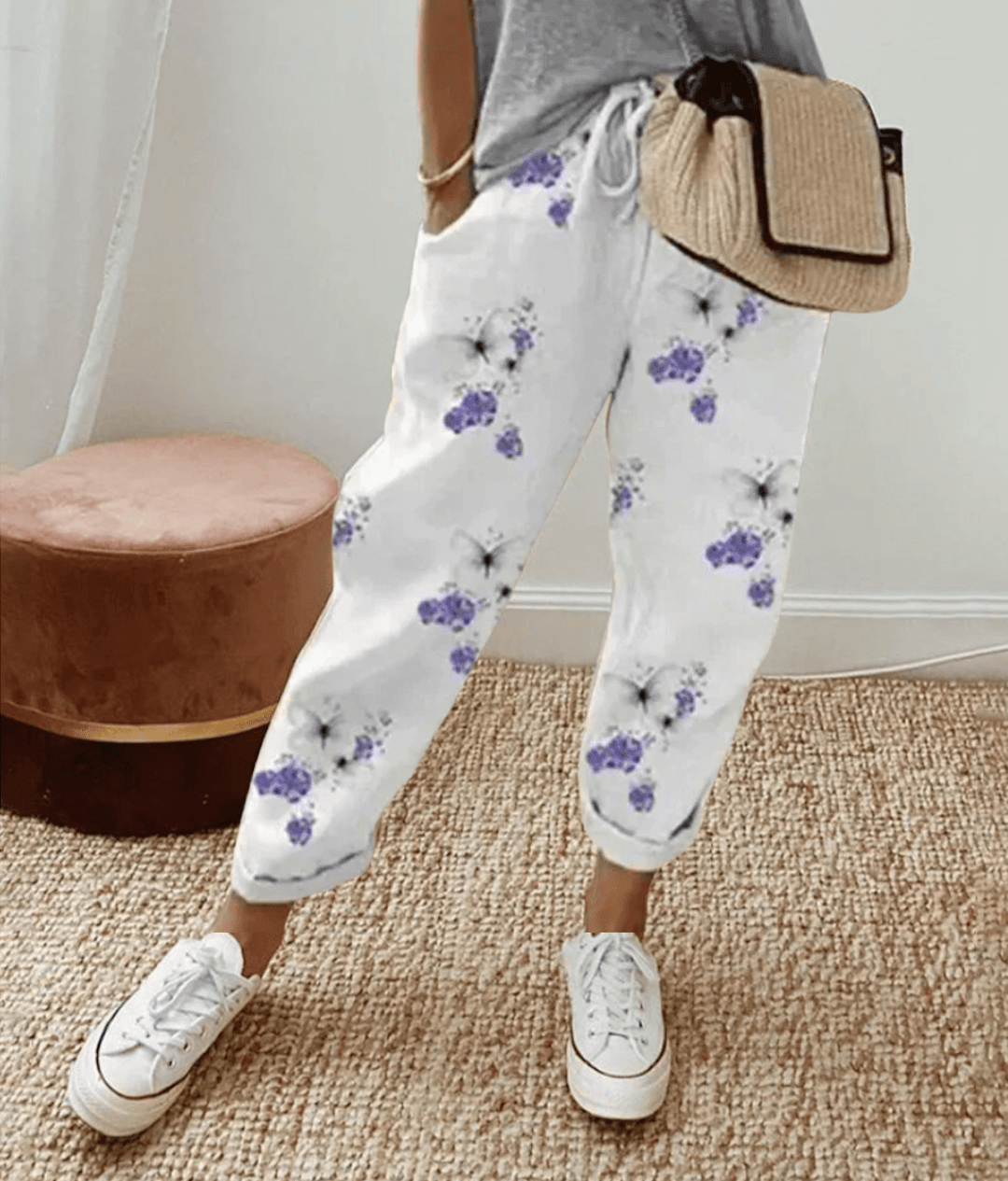 Wide-Leg Cotton-Linen Trousers with a Relaxed Rise
