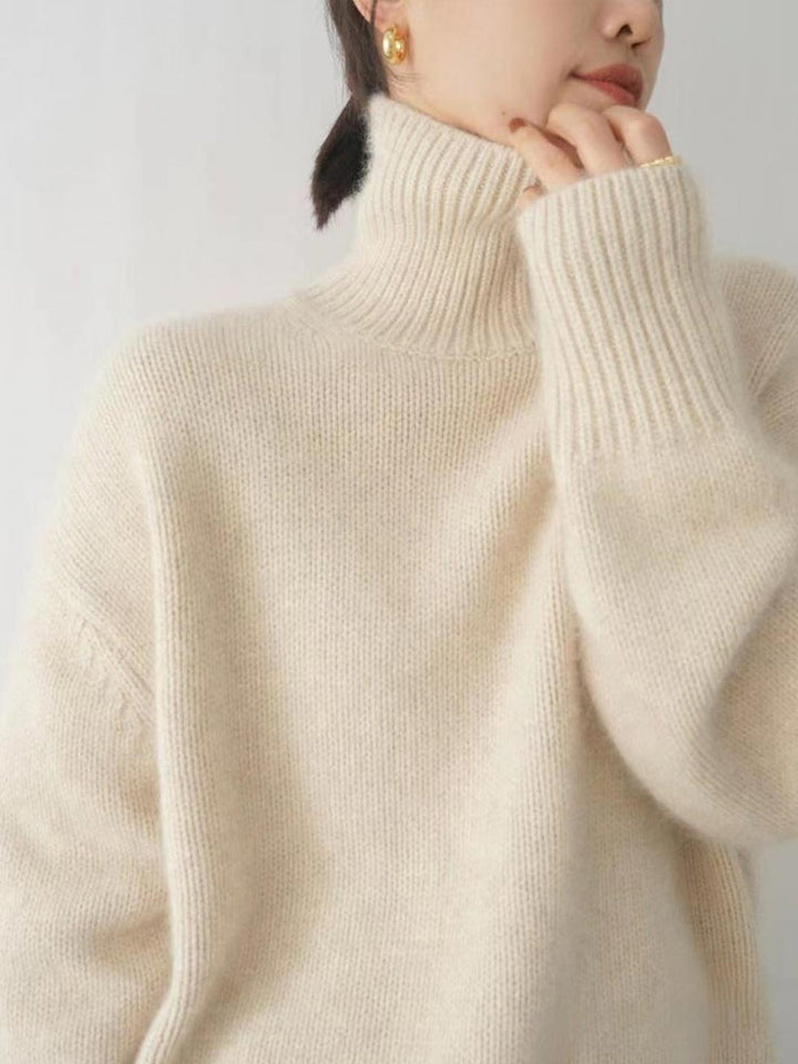 Ribbed Turtleneck Knit Jumper with a Classic Straight Fit