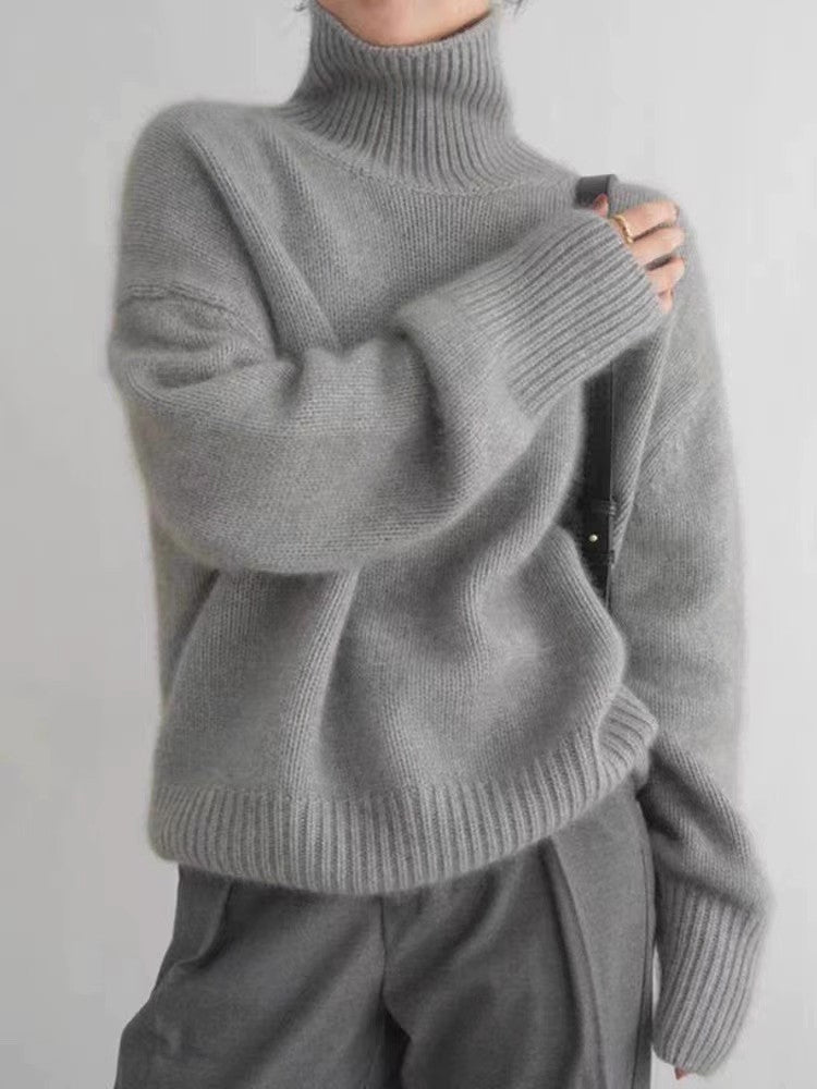 Ribbed Turtleneck Knit Jumper with a Classic Straight Fit