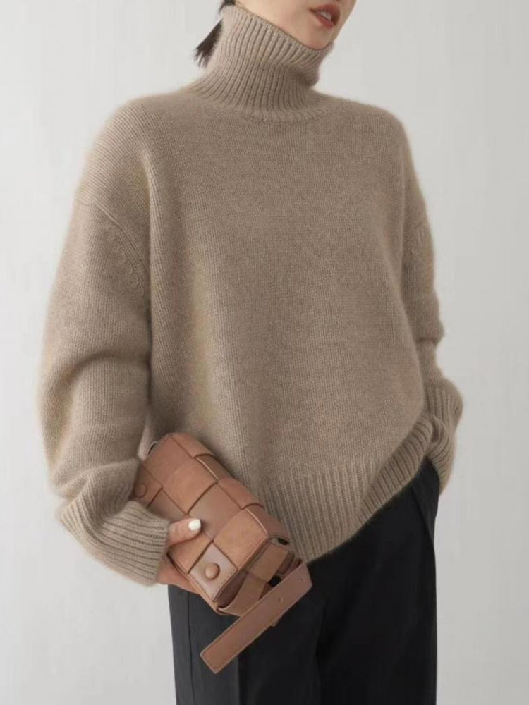 Ribbed Turtleneck Knit Jumper with a Classic Straight Fit