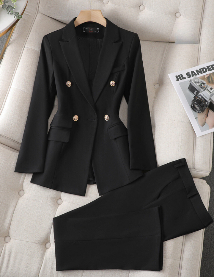 Fur Coat and Coordinated Accessory Set for Women