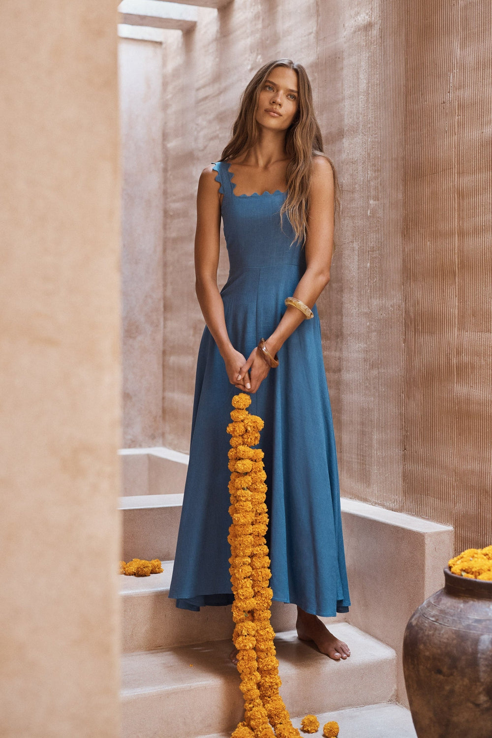 River Dress In Vintage Blue — gallery