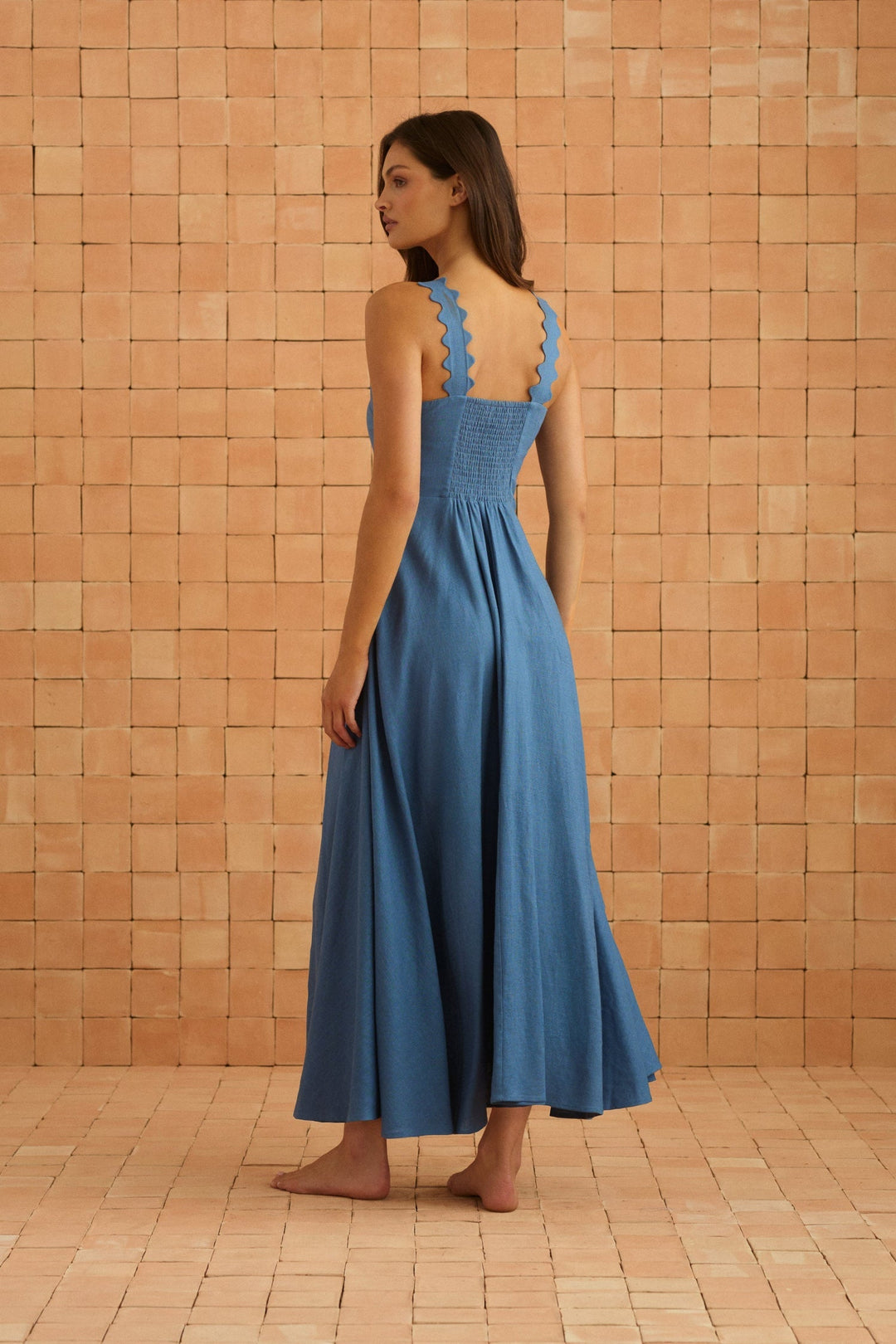 River Dress In Vintage Blue — gallery