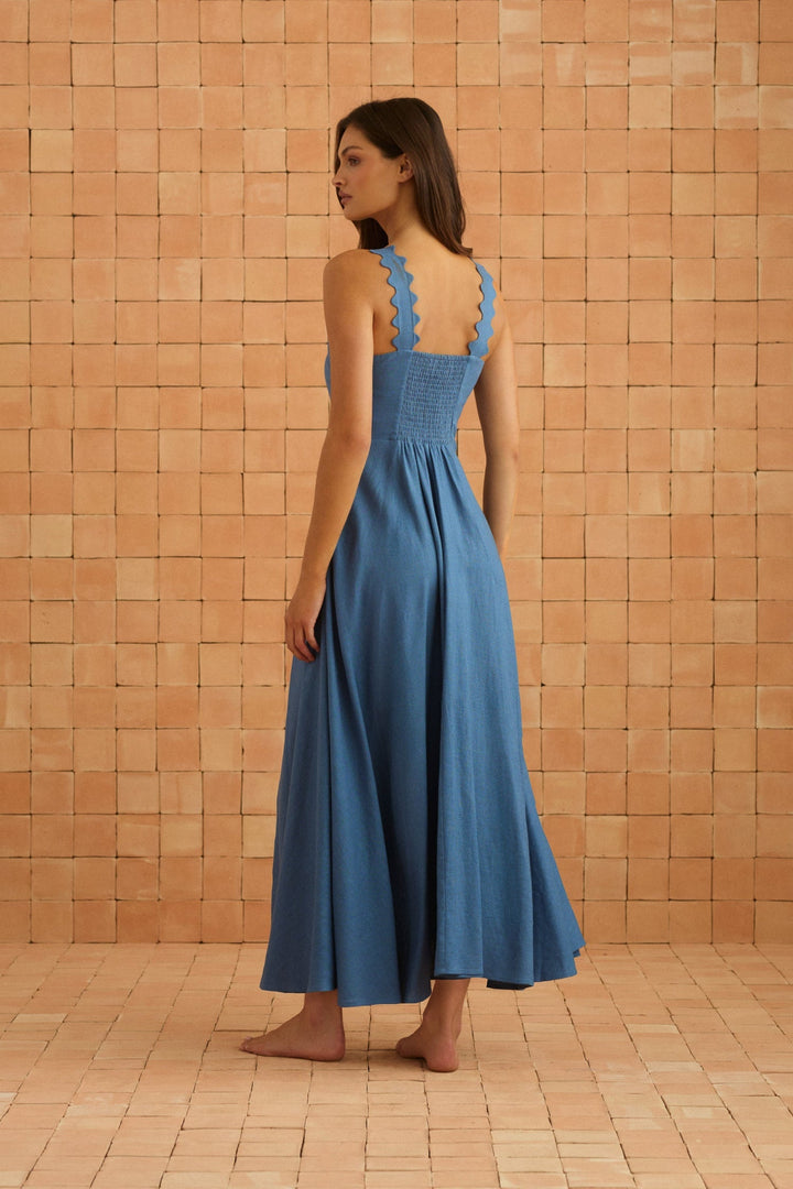 River Dress In Vintage Blue — gallery