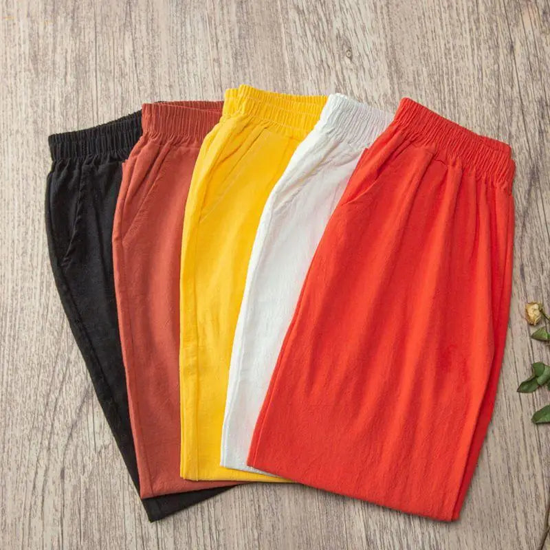 Casual Cotton and Linen Harem Pants for Women - gallery