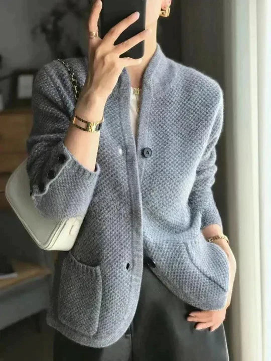 Pure Wool Women's Coat with a Below-the-Knee Silhouette
