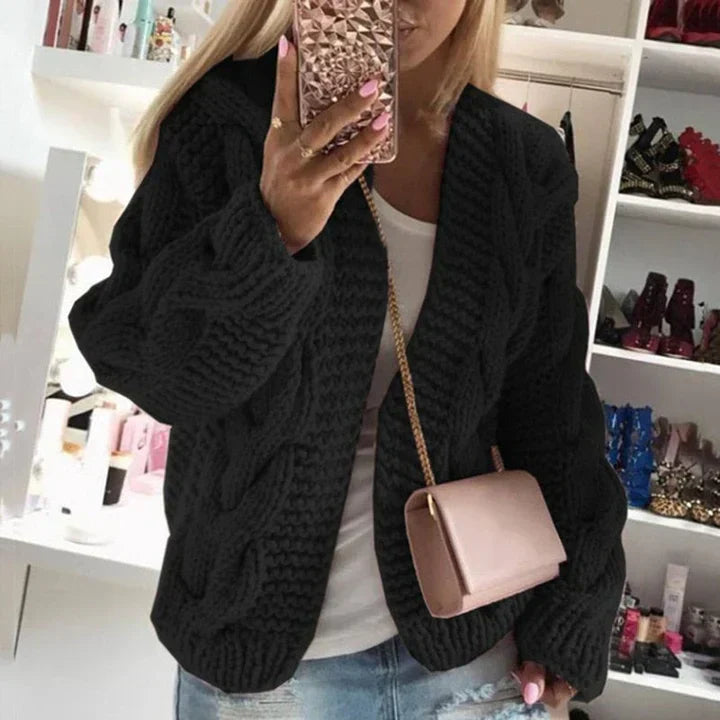 Thick Chunky Knit Pullover for Autumn and Winter Layering