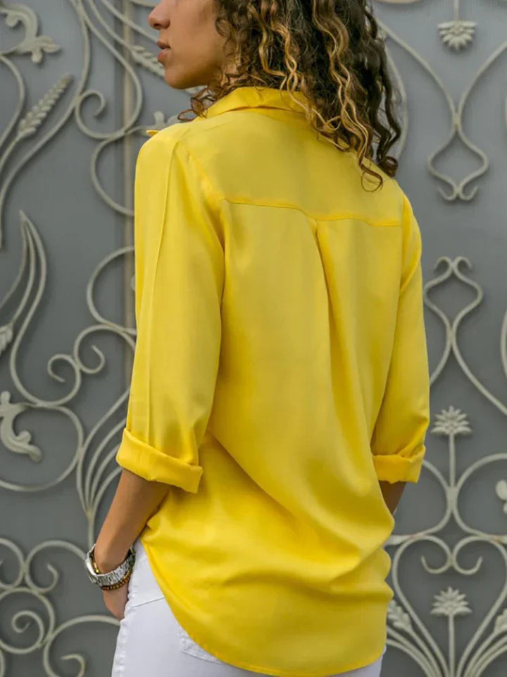 Long-Sleeve Blouse with a Clean, Structured Silhouette