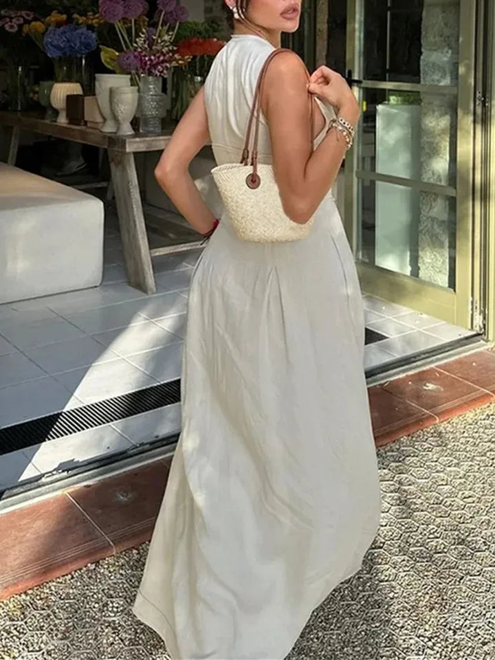 Sage Luxe Structured Maxi Dress for Women - gallery