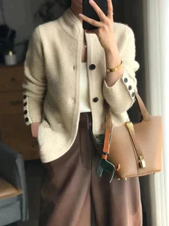 Pure Wool Women's Coat with a Below-the-Knee Silhouette