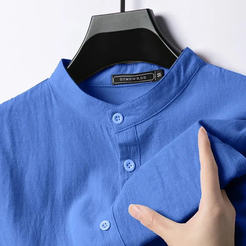 Lightweight Linen and Cotton Shirt for Men