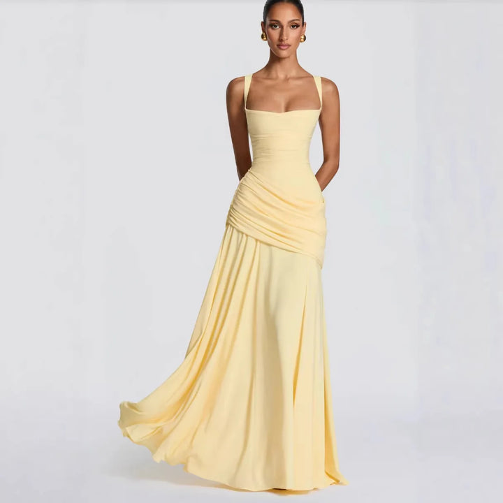 Carmela Ruched Draped Maxi Dress for Women - gallery