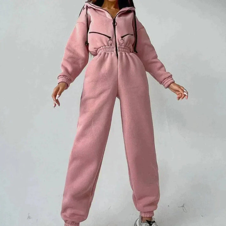 Winter Jumpsuit with Fleece Lining and Wide-Leg Fit