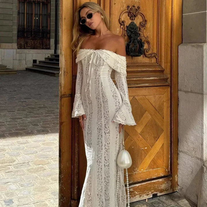 Off the Shoulder Lace Dress for Women