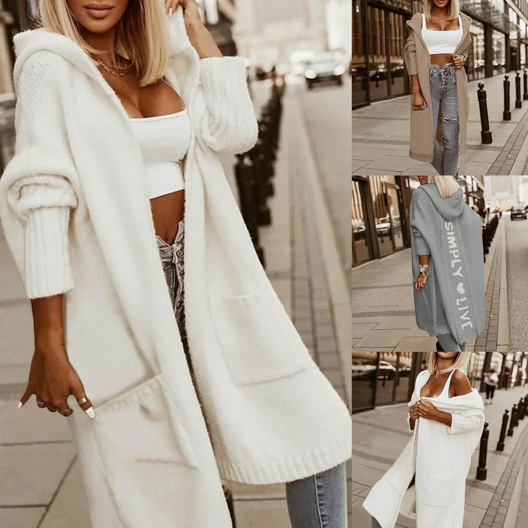 Longline Knee-Length Coat in a Clean-Cut Silhouette