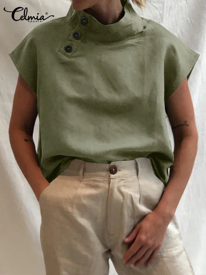 Stylish Cotton Linen Summer Blouse for Women - gallery