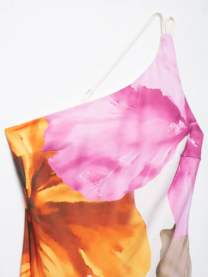 Floral One Shoulder Maxi Dress Beatrice Rose for Women - gallery