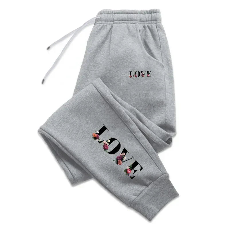 Saashi Love Print Sweatpants Trousers for Women