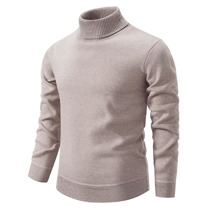 Pure Cotton Turtleneck Jumper with a Relaxed Silhouette