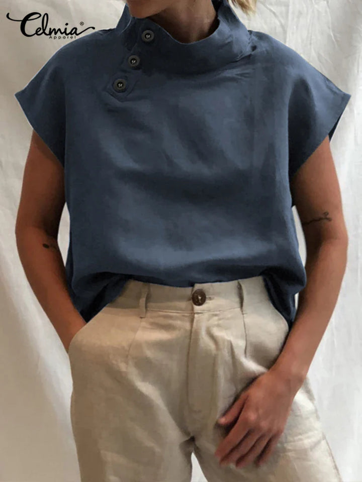 Stylish Cotton Linen Summer Blouse for Women - gallery