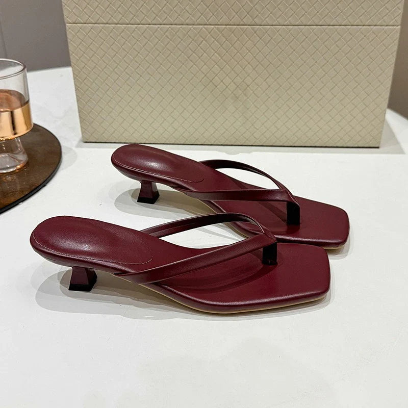 Kitten Heel Slip On Sandals for Women - gallery