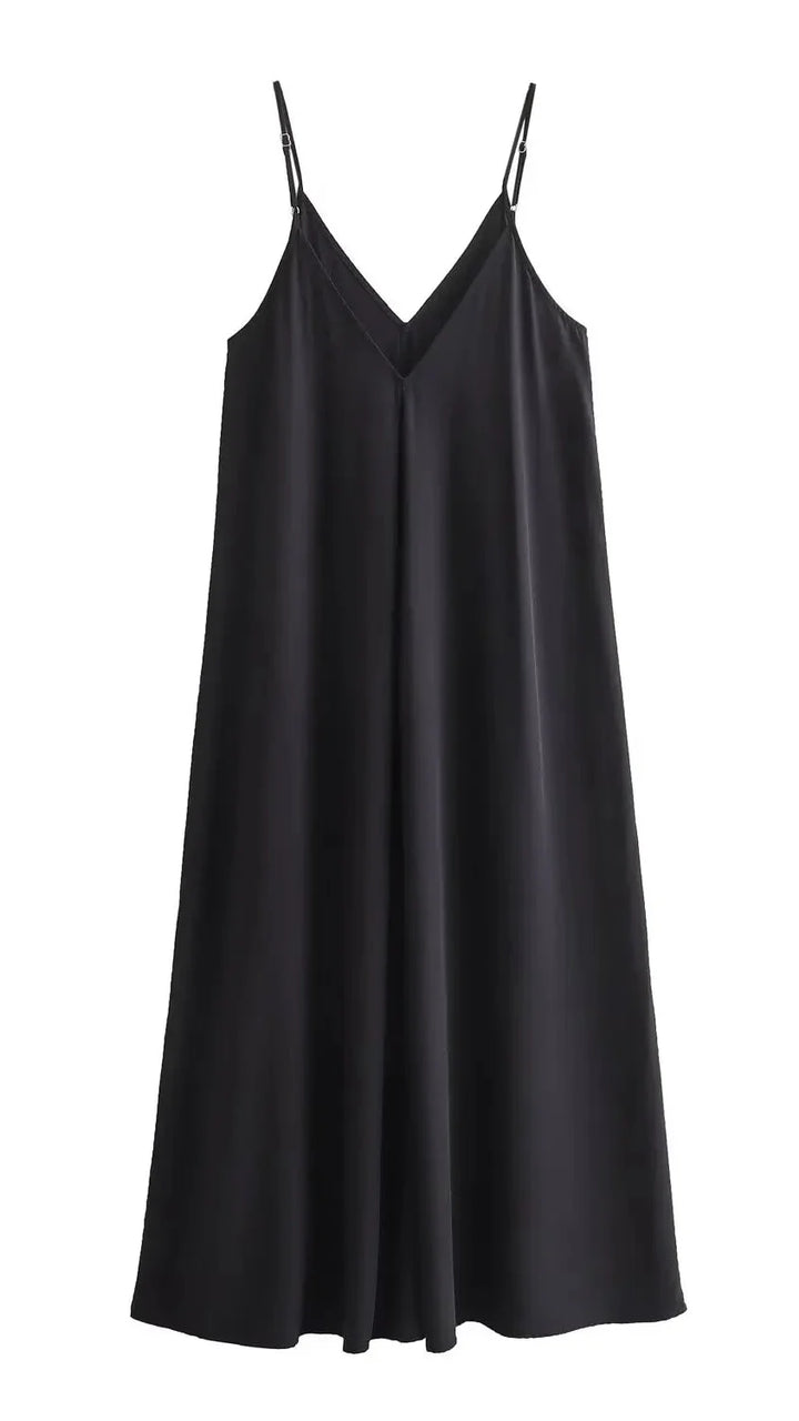 Backless V-Neck Spaghetti Strap Dress for Women - gallery