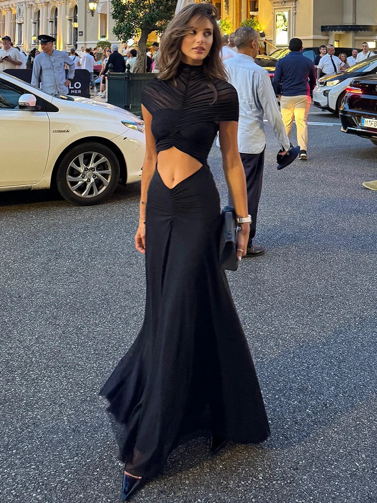 Serinya Cut-Out Ruched Maxi Dress for Women