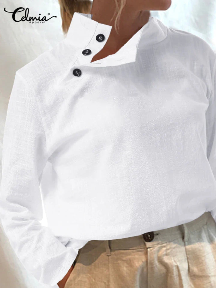 Stylish Cotton Linen Summer Blouse for Women - gallery
