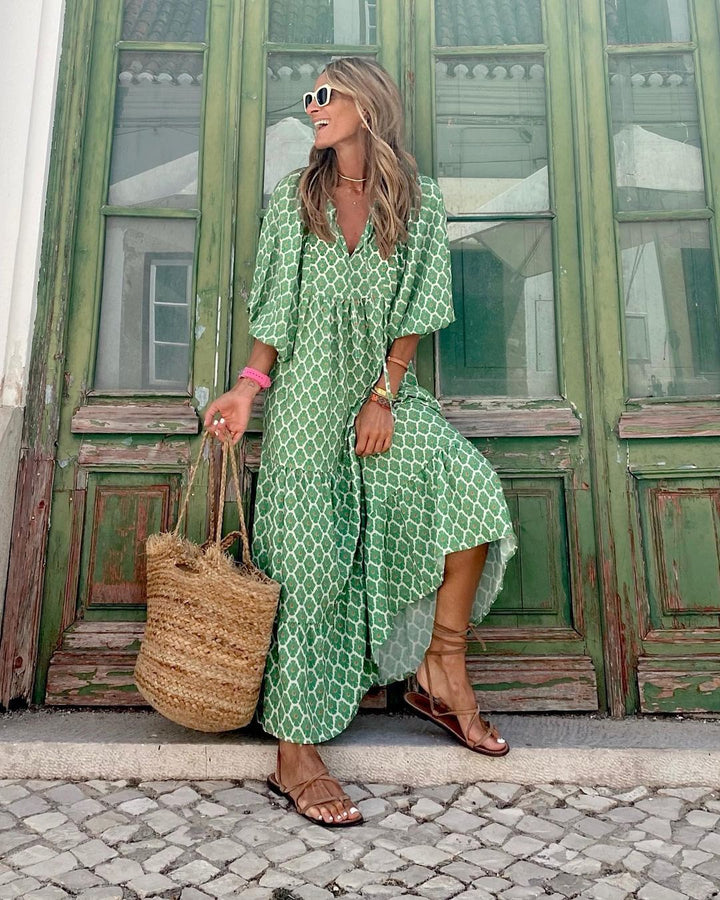 Daria Summer Dress with a Flattering Fluid Silhouette