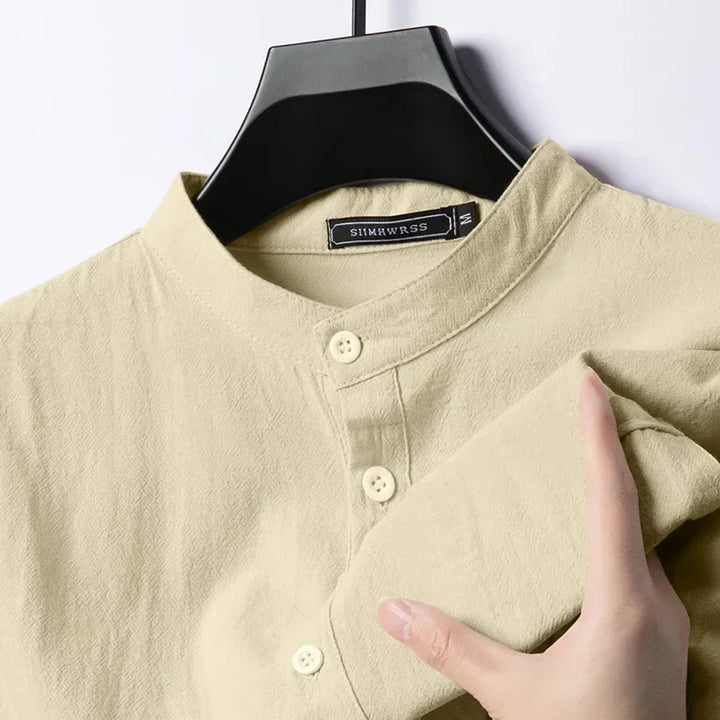Lightweight Linen and Cotton Shirt for Men - Beige